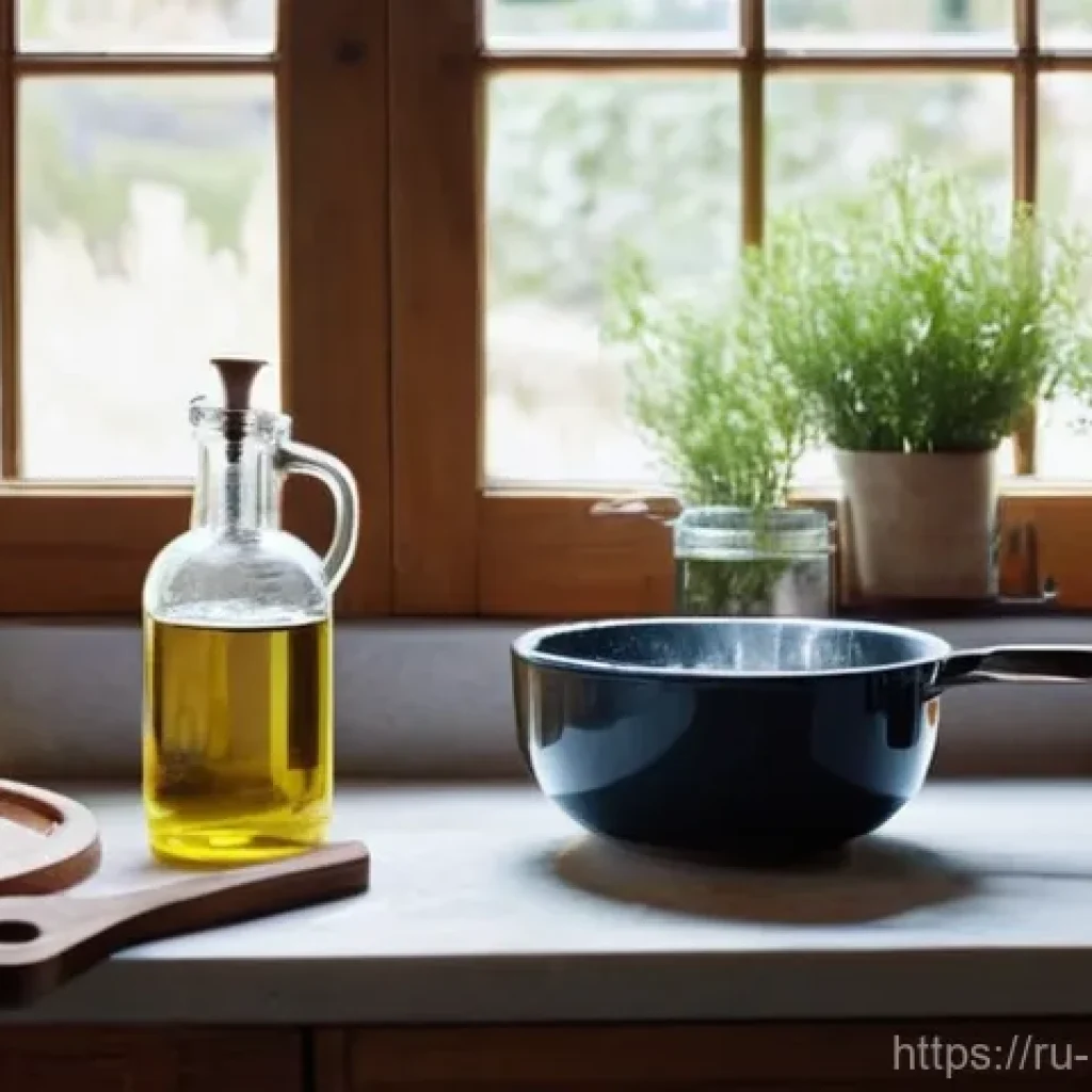 천연비누 만들기 초보자 - **Prompt:** A cozy, rustic kitchen workbench bathed in soft, natural daylight. Focus on a skilled ar...