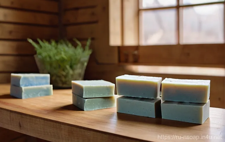 천연비누 만들기 초보자 - **Prompt:** A close-up shot capturing the moment of creative infusion during soap making. The rich, ...
