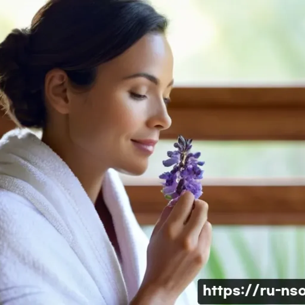 천연비누 만드는 방법 분석 - "A serene woman, mid-30s, with glowing, healthy skin, gently caressing her cheek in a tranquil bathr...